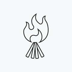 Bonfire icon. Novruz traditional pastry vector icon for web and graphic design