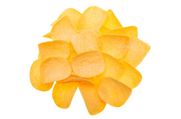 potato chips isolated