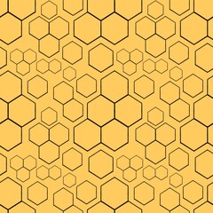 seamless hexagon pattern. Abstract design for fabric, textile, wallpaper and packaging 
