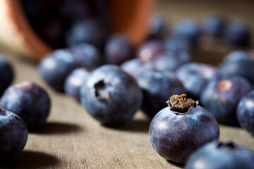 Blueberries close up