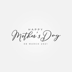 Happy Mothers day greeting card typography design vector illustration. Handwritten calligraphy mothers day, women day design vector template.