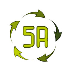 Resycle text on paper cut style. Ecological lifestyle. Save our planet.	