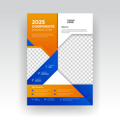 Modern corporate business print ready flyer poster design template