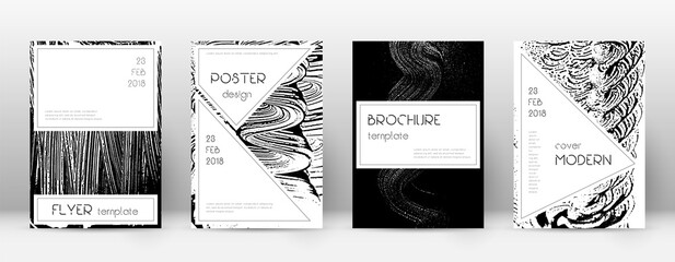 Cover page design template. Stylish brochure layout. Creative trendy abstract cover page. Black and