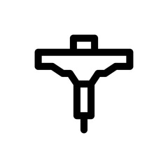 jackhammer icon line style vector