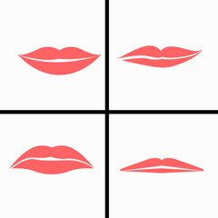 Mimic Lips Logo Design Vector