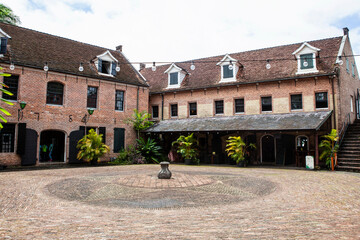 Courtyard of Fort Zeelandia in Paramaribo, Suriname, South America