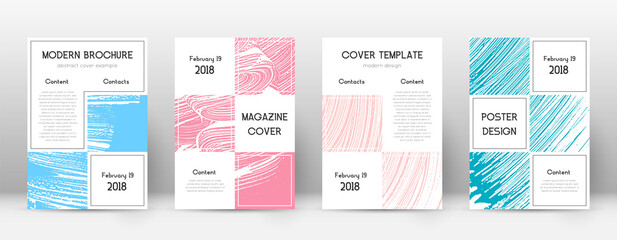 Cover page design template. Business brochure layout. Beautiful trendy abstract cover page. Pink and