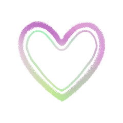 Illustration of a textural heart on a white background. Cute illustration for Valentine's Day, Wedding Day for design, print, textile, packaging