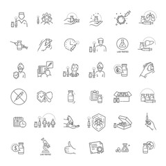 Vaccine and Vaccination Icons Set