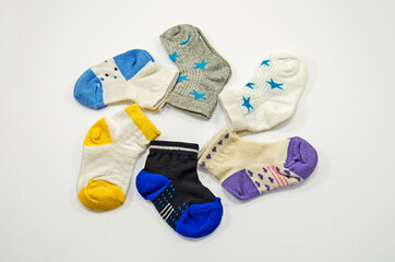 Set of colorful baby socks