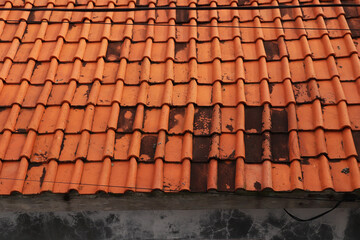 Rusty Roof Tile Pattern Asian culture