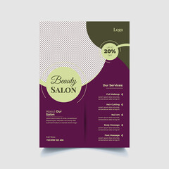 Beauty Salon Flyer, Hair Salon Flyer, Spa Salon Flyer, Hairdresser Flyer, Beauty cosmetics Flyer, Spa Center, Beauty center, Print Ready Editable Template Brochure Cover Design