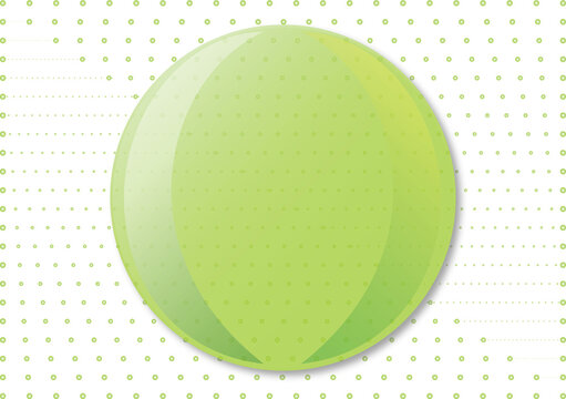 Big natural green transparent sphere with dotted background. White background and object is in vector format and jpg.