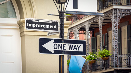 Obraz premium Street Sign to Improvement