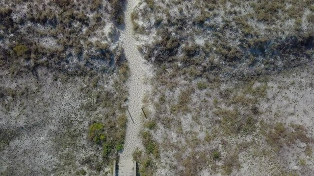 532 Florida beach path to Parking lot Aerial