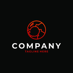 modern logo design with phoenix icon