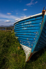 Old blue boat