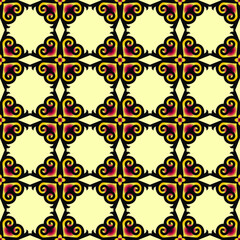 Vector ornamental seamless pattern. Background and wallpaper in ethnic style. Vector illustration can be used for backgrounds, motifs, textile, wallpapers, fabrics, gift wrapping, templates.	