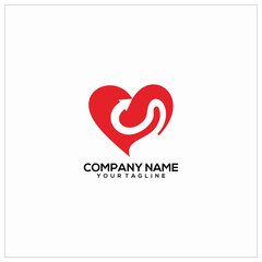 Vector heart logo template