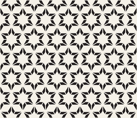 Vector seamless pattern. Modern stylish abstract texture. Repeating geometric tiles from star elements