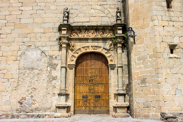 Caceres, Spain. The Iglesia de San Mateo (St Matthew Church) in Old Monumental Town, a World Heritage Site