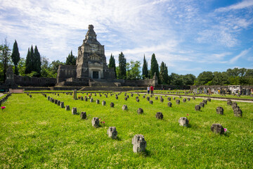 Crespi d'Adda, Italy. The monumental cemetery of this workers' town, a World Heritage Site