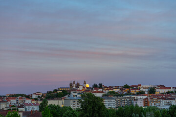 Fototapeta premium End of the day sky in Viseu, Portugal