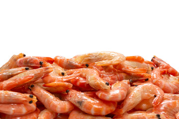 Shrimps isolated on a white background.