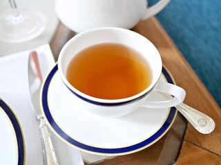高級ホテルのアフタヌーンティーの紅茶（ティーカップ）