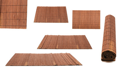 Mat for sushi isolated on white background