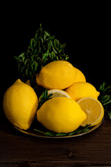 lemons on a plate