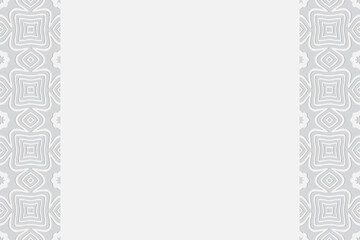 Geometric trendy white background. Volumetric composition of a relief pattern. Vertical inserts with a 3D effect of a convex shape with ethnic elements for design and decor.