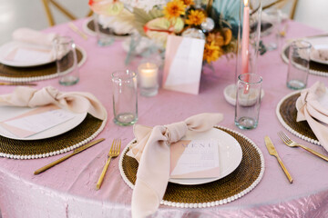 wedding table setting