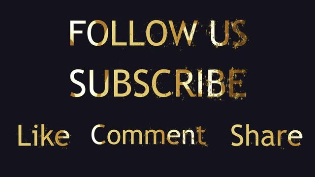 Subscribe, Follow us, Like, Comment and share in gold
