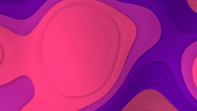 Multi colored sliced shape loop animation. 3d rendering modern art background HD