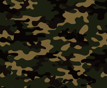 Green Camo Pattern, Army Fashion Texture, Print On Clothes.