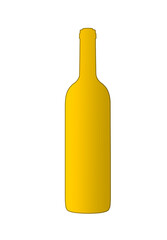 wine bottle isolated on white background