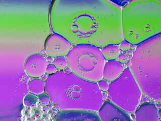 blurry abstract background of colored soap bubbles in water
