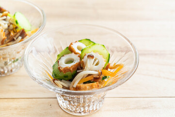 ちくわときのこの和え物