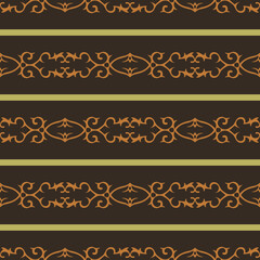 Classic Pattern Ornament, Seamless Geometric Pattern  for Design, Wallpaper, Fashion Print, Trendy Decor, Home Textile, Retro Decor. Vector.