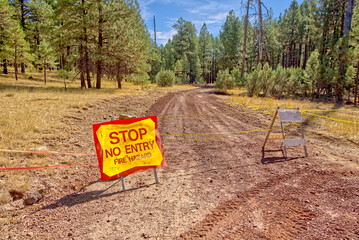 Twin Springs Road Closed at Bill Williams Loop Road,  Arizona, USA