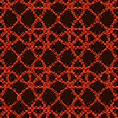 Seamless ornate knitted pattern