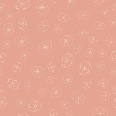 Happy Easter pattern. Easter pastel orange background. Easter eggs whith traditional ornaments. Printable for scrapbooking, paper, greeting cards, paper.