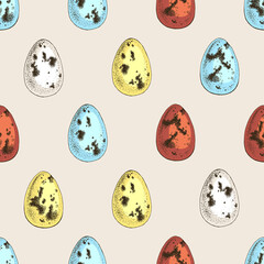 Easter eggs pattern colorful background