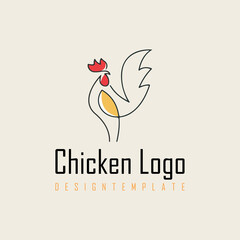 chicken logo design template