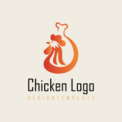 chicken logo design template