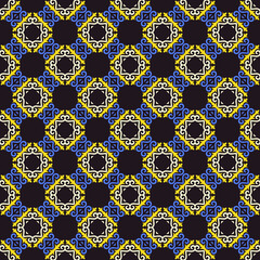 Seamless Asian pattern of the nomads of Central Asia and Kazakhstan, Kyrgyzstan. Nomadic ethnic stamp style. Asian ornaments.