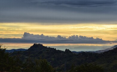 sunset in the mountains