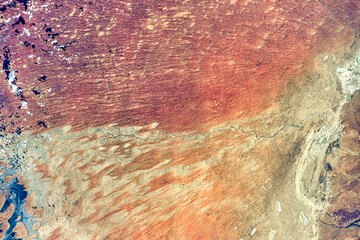 The Earth's Crust over Australia. Digital Enhancement. Elements of this image furnished by NASA